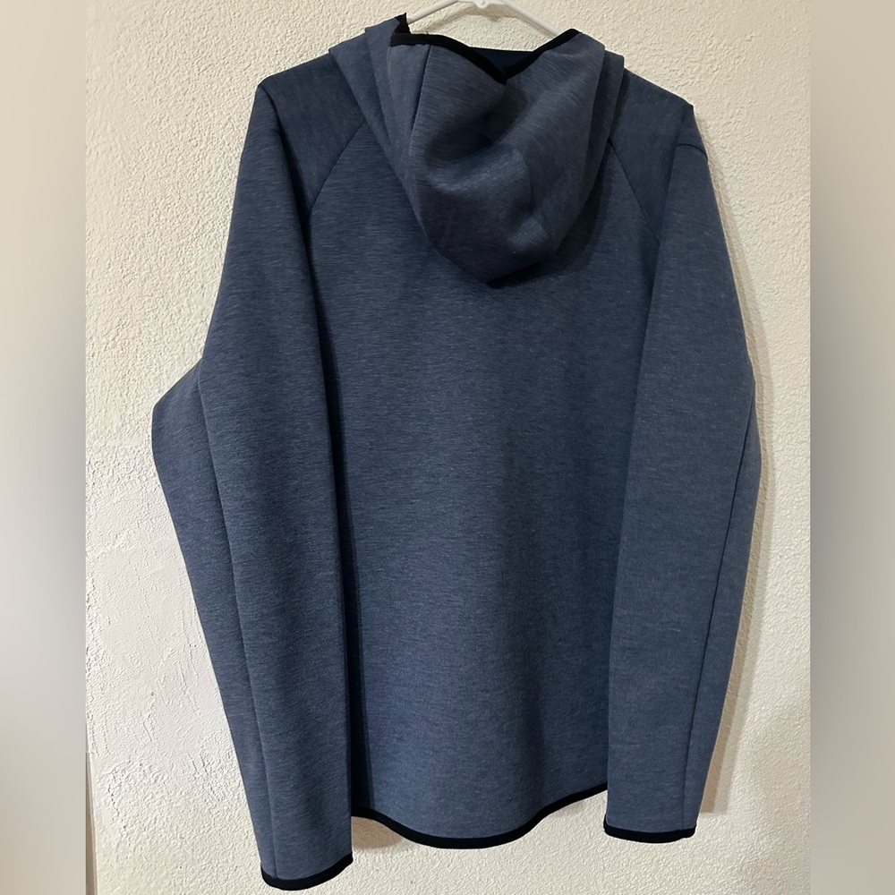 Zeroxposur Jacket Men Heathered Blue Zip Front Hooded Three Front Pockets Size L - Picture 3 of 7